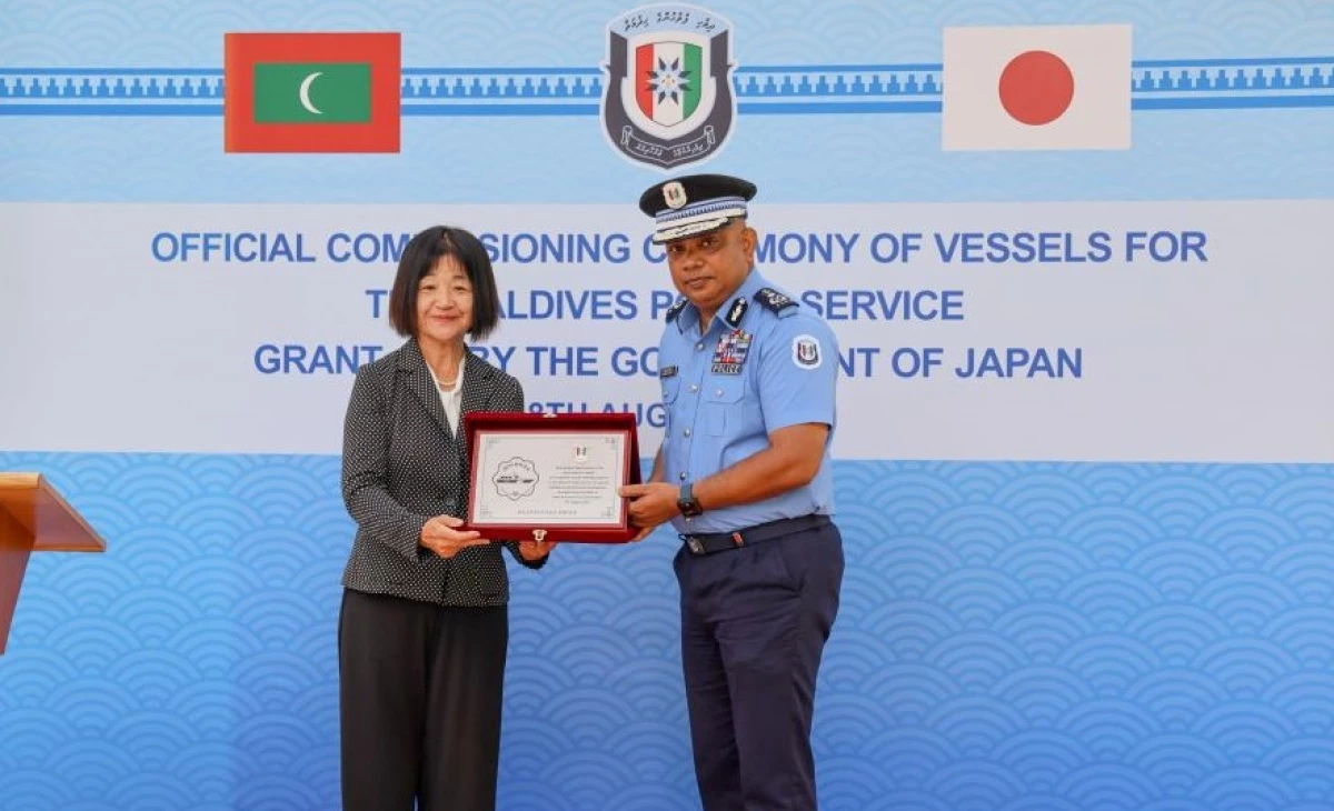 Japan gifts five speedboats to strengthen Maldives Police marine operations