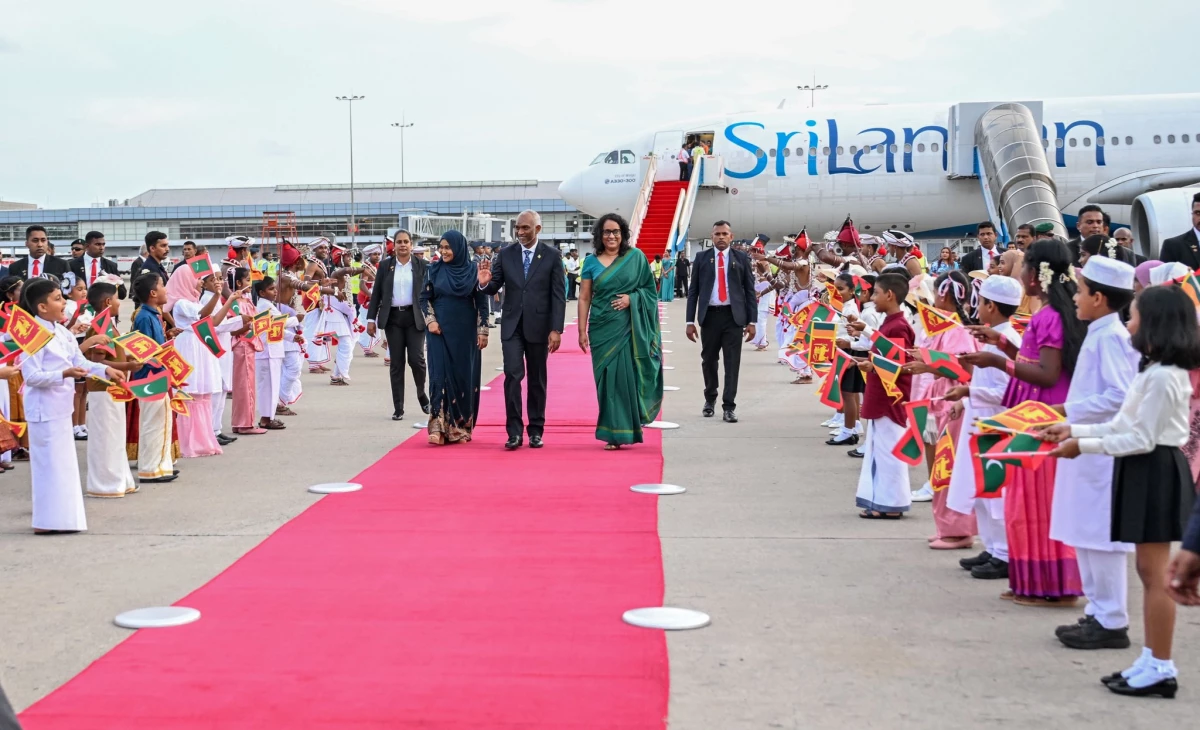 President Dr. Muizzu receives warm welcome in Sri Lanka as state visit begins