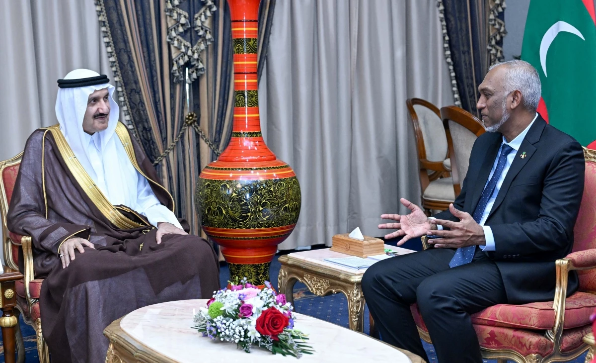 President Dr. Muizzu and Saudi Prince Dr. Mansour discuss strengthening longstanding partnership